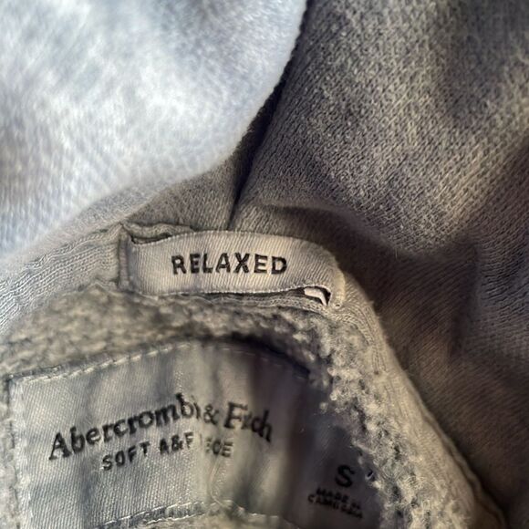 Abercrombie & Fitch Relaxed Fit Blue Tie-Dye & Splatter Print Hoodie (Small) - Picture 9 of 11